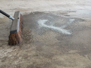 Sweeping and Preparing Concrete Floors for polishing